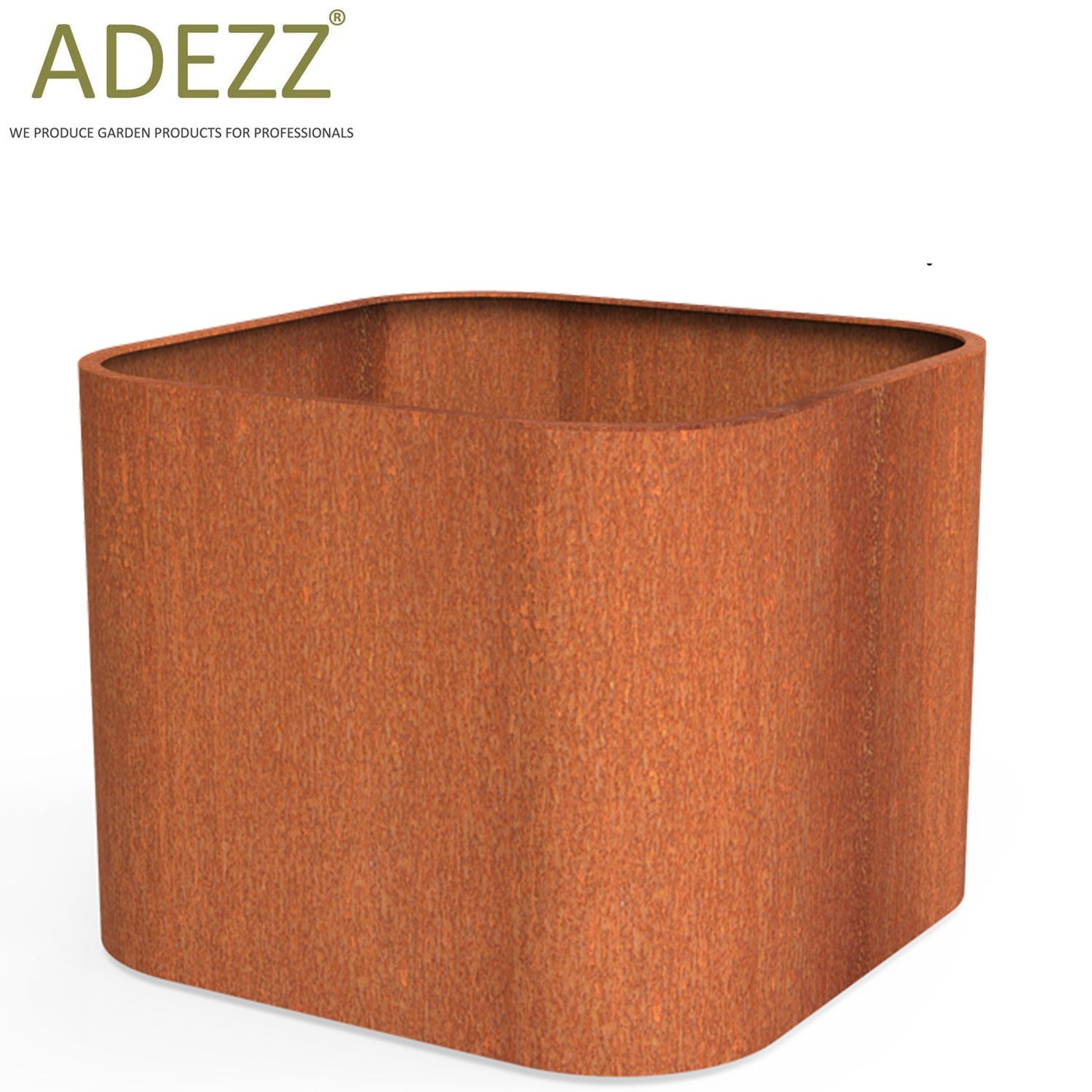 More Than Pots ADEZZ Corten Steel TONIC Square Planter