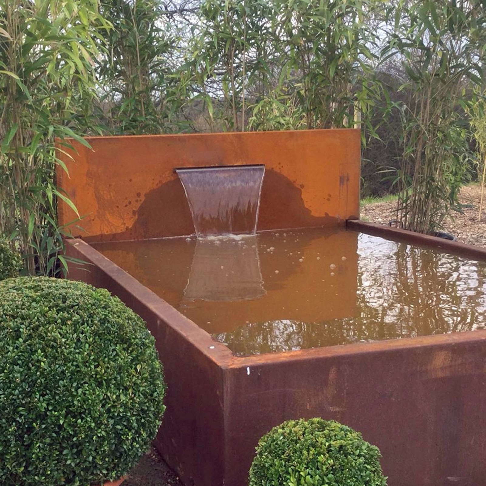 ADEZZ Corten Steel Fixed Pond Wall and Waterfall (6 sizes) - VCM ...