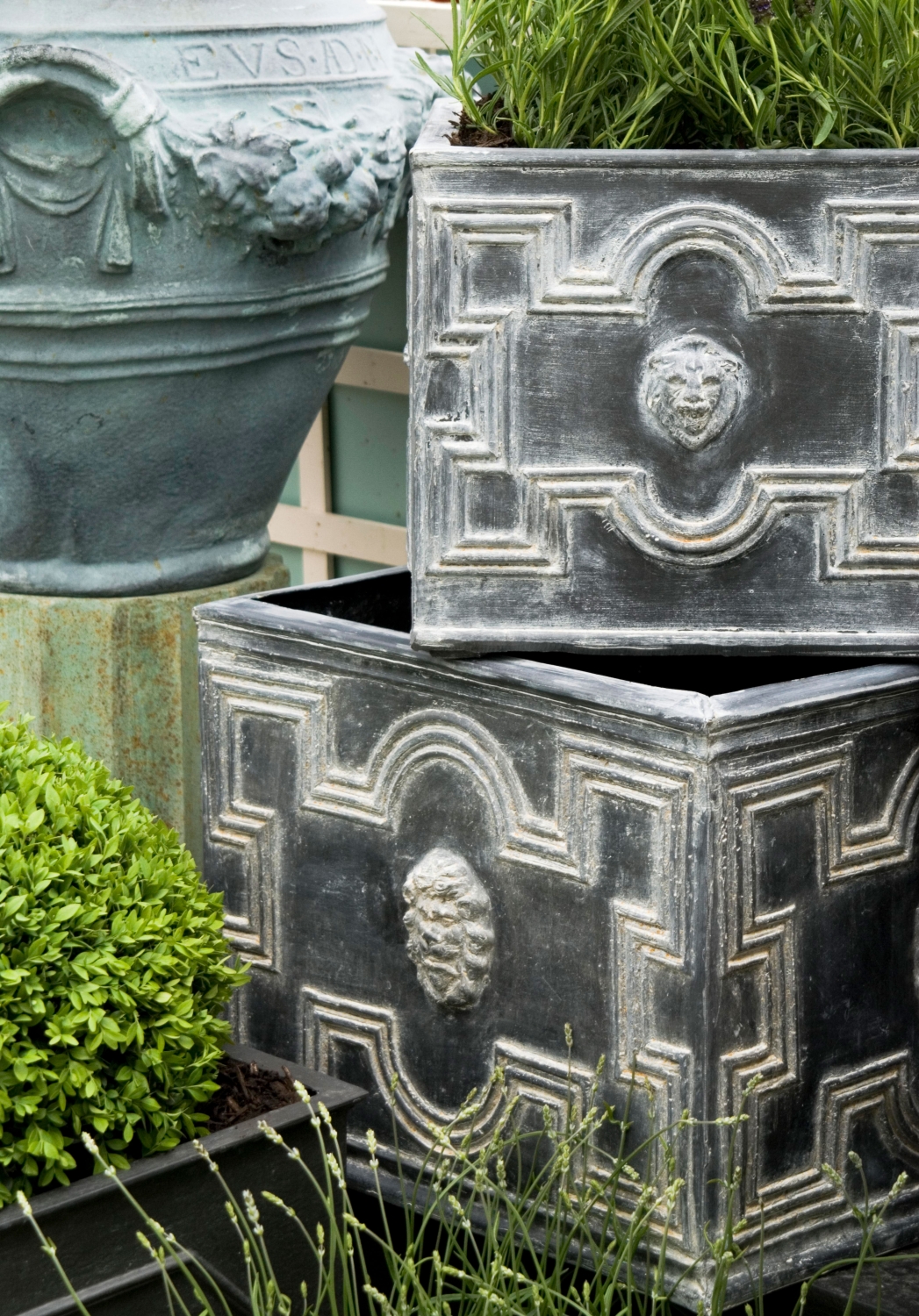 Fibreglass Faux Lead Elizabethan Planter and Trough (7 sizes) - ELIZ - CGP  East Sussex - More Than Pots